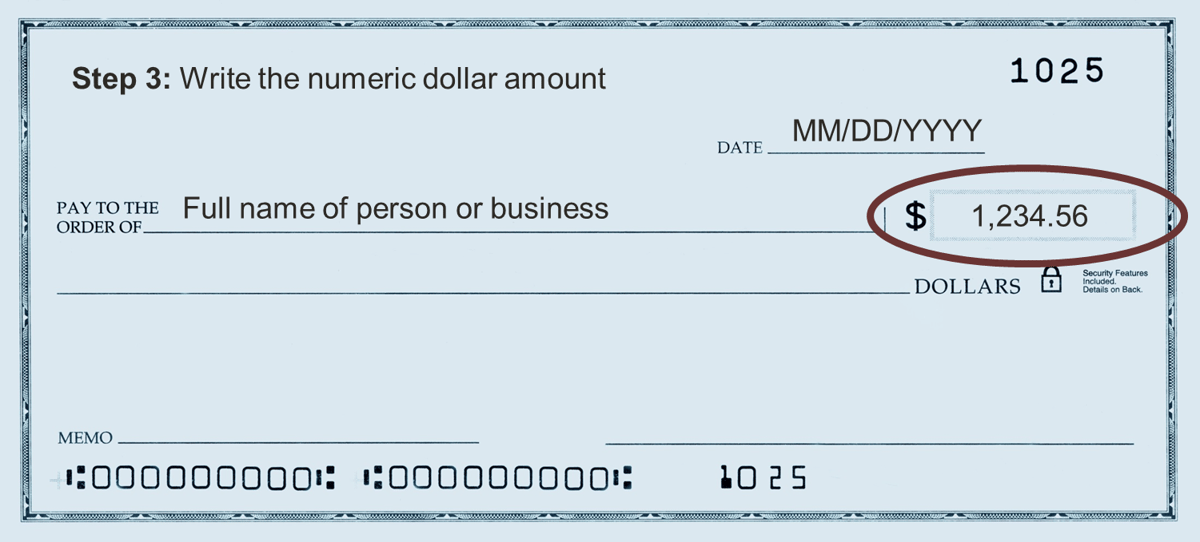 How to write a check
